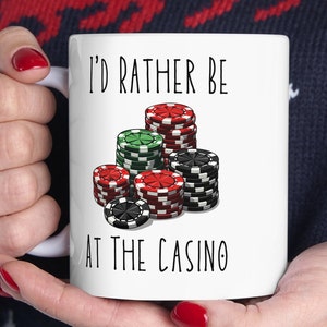 Casino Mug, Gambler Gift, Casino Gifts, Casino Player Coffee Mug, Gambling Cup, Poker Lover Gift, Poker Chip Mug, Betting Mug, Birthday Gift