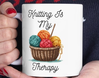 Knitting Mug, Yarn Lover Cup, Crafting Cup, Crocheting Mug, Yarn Mug, Yarn Collector Mug, Craft Lover Gift, Sewing Mug, Gifts for Knitters