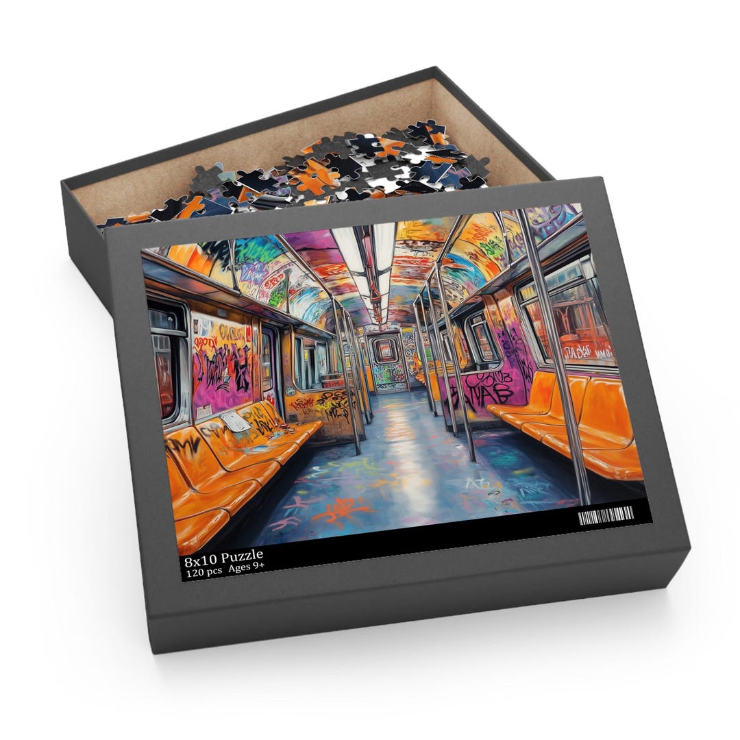 New York City Subway Puzzle, NYC Graffiti Subway Car Art Jigsaw Puzzle ...