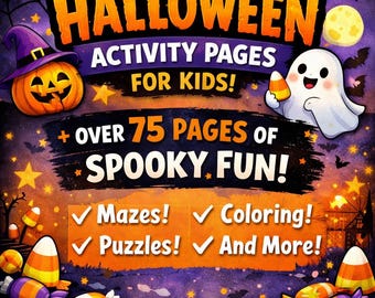 Halloween Activity Pages for Kids | Printable Halloween Games, Worksheets | Fun & Educational PDF