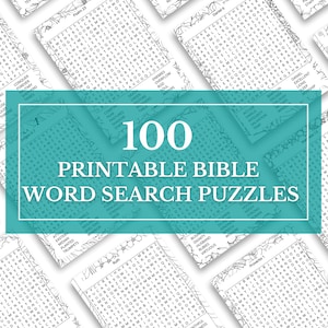 Large Print Bible Word Search: 100 Christian Puzzles (Digital Download)
