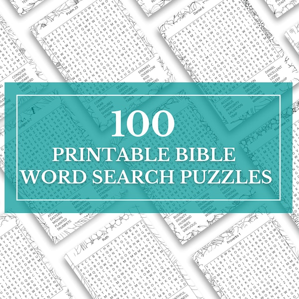 Large Print Word Search Printables,  Bible Word Search Large Print, Christian Word Search, Digital Download
