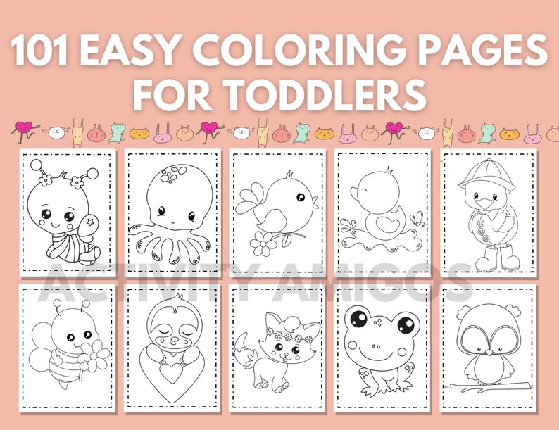 Animal Coloring Pages for Kids, Worksheets for Pre-k, Preschool ...