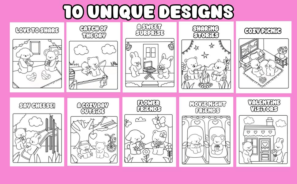 10 Bold and Easy Valentine Coloring Pages Printable, Valentine Animal ...