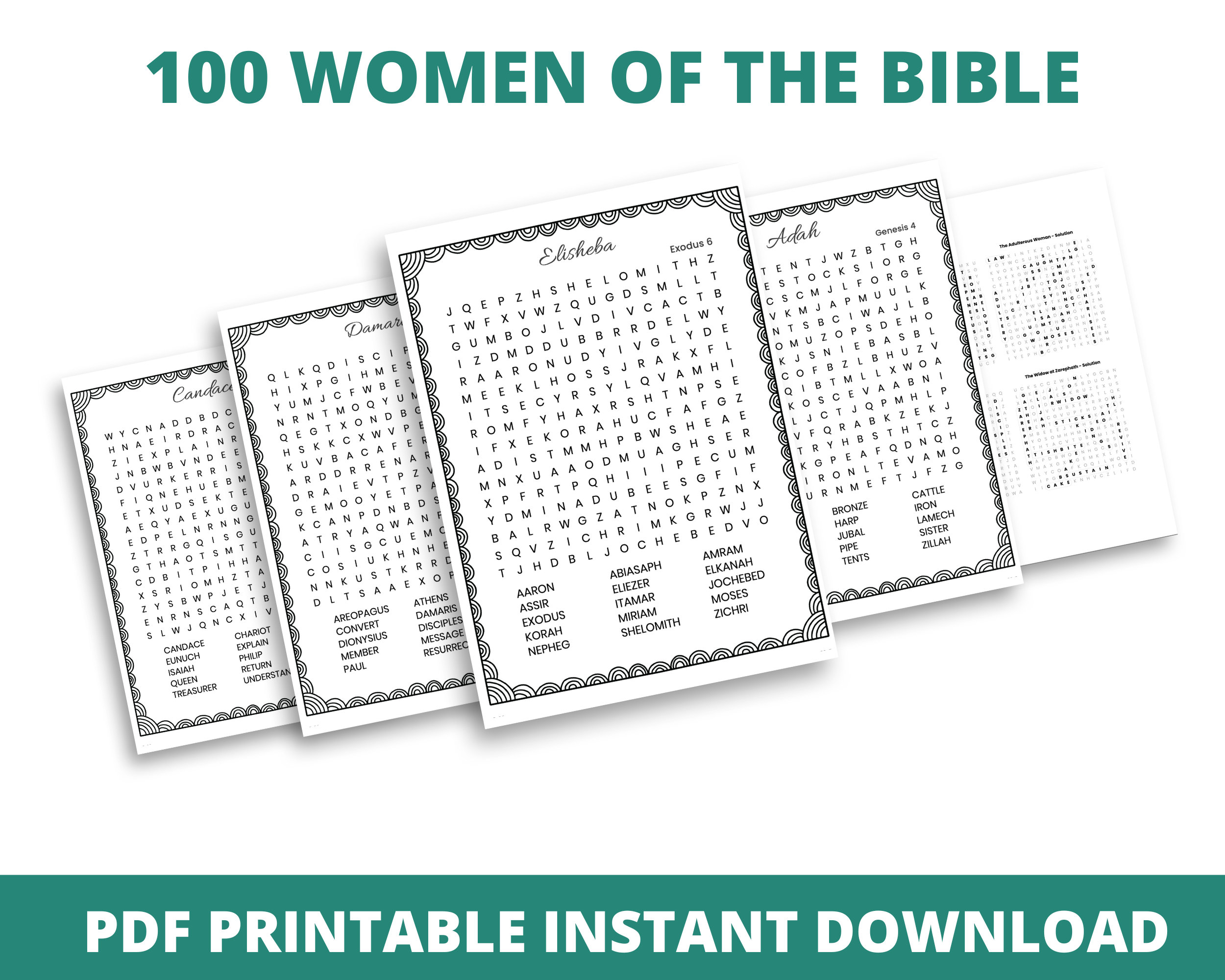 Large print word search puzzles 100 printable bible word search