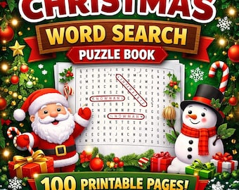 Christmas Word Search Puzzle Book: Large Print Holiday Activity (PDF Download