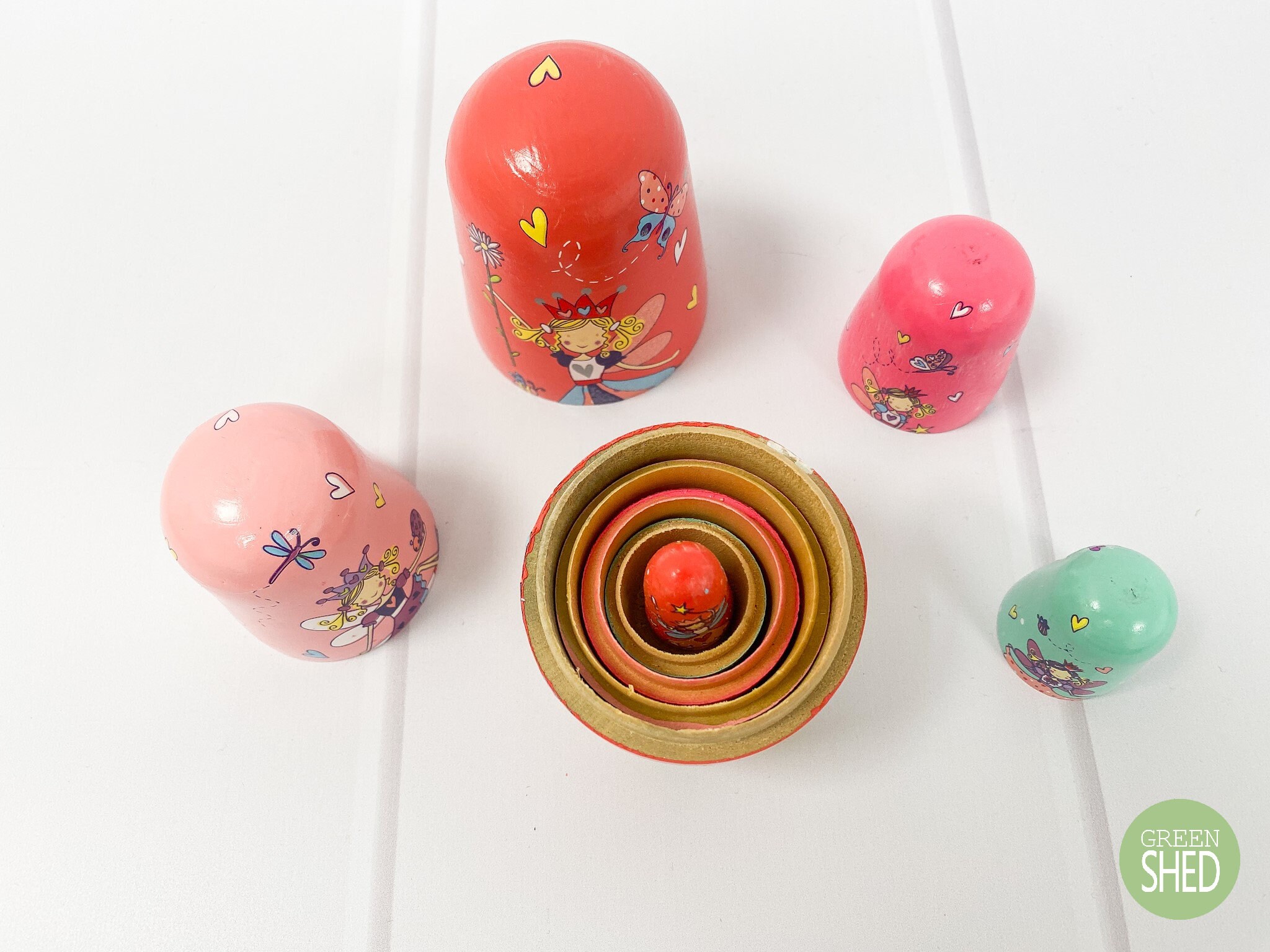 Traditional Wooden WISHING FAIRY Nesting Russian DOLLS Suitable for