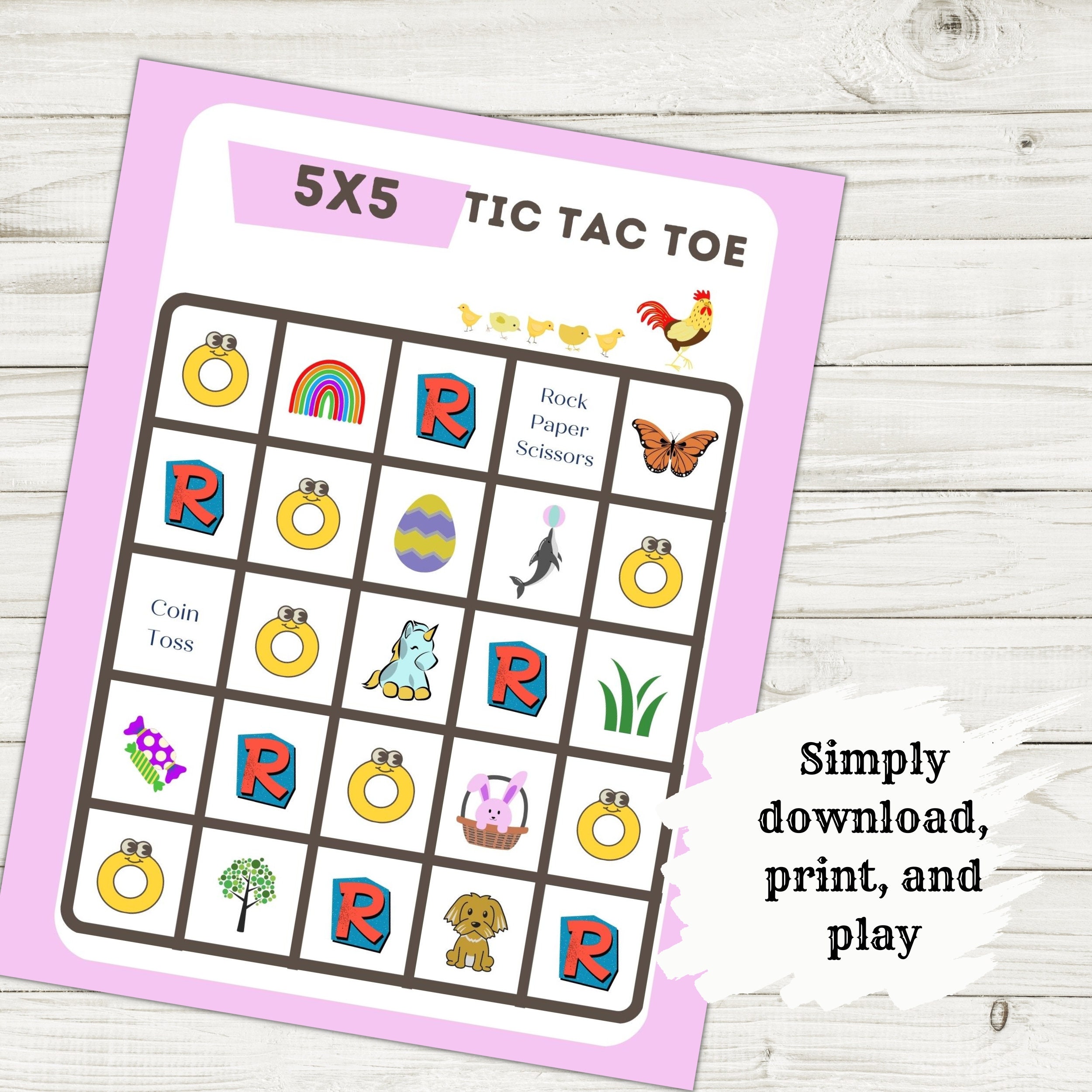 Tic-tac-toe Scavenger Hunt Easter Scavenger Hunt Indoor 