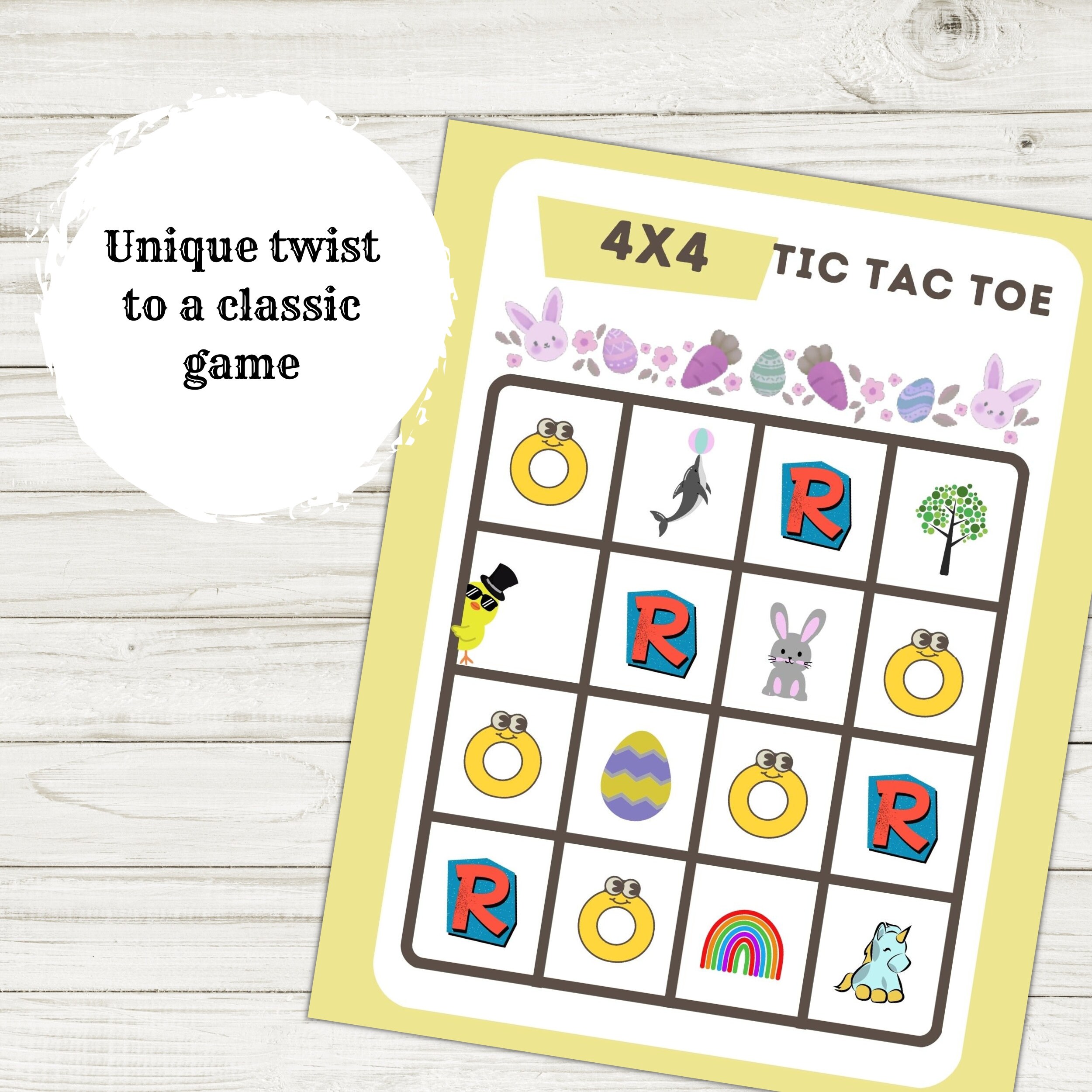 Tic-tac-toe Scavenger Hunt Easter Scavenger Hunt Indoor 