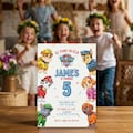 Editable Puppy Birthday Invitation Template, Printable Birthday Party Invitations, Digital Bday Party Invite Template, Boys & Girls Invite