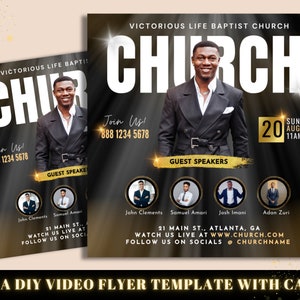 Church Flyer, DIY Flyer Template Design, Worship Church Flyer, Prayer Conference Flyer, Church Service Flyer, Premade Religious Invite Flyer