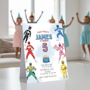 Printable Birthday Invitation, Digital Birthday Invitation, Editable Digital Invitation, Kids Birthday Invitation, Birthday Supplier Power