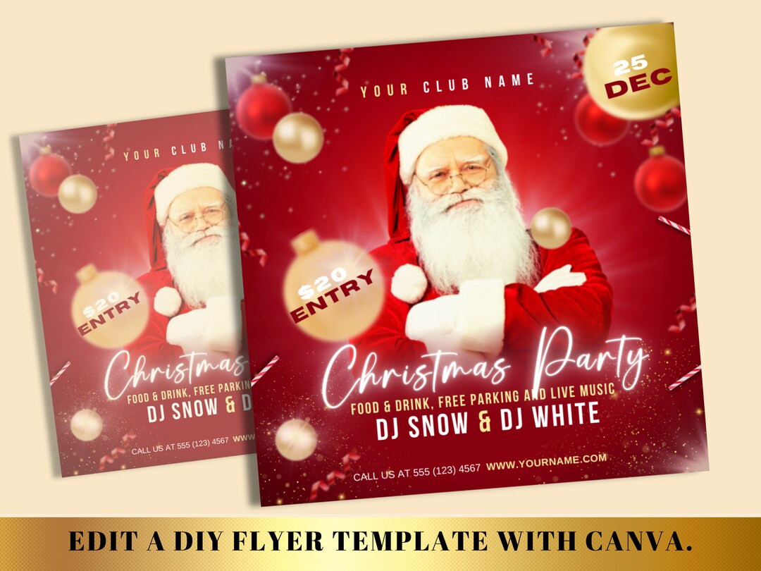 Editable Santa Flyer Template Christmas Flyer Holiday Event Flyer Editable Santa Flyer Template Christmas Flyer Holiday Event Flyer