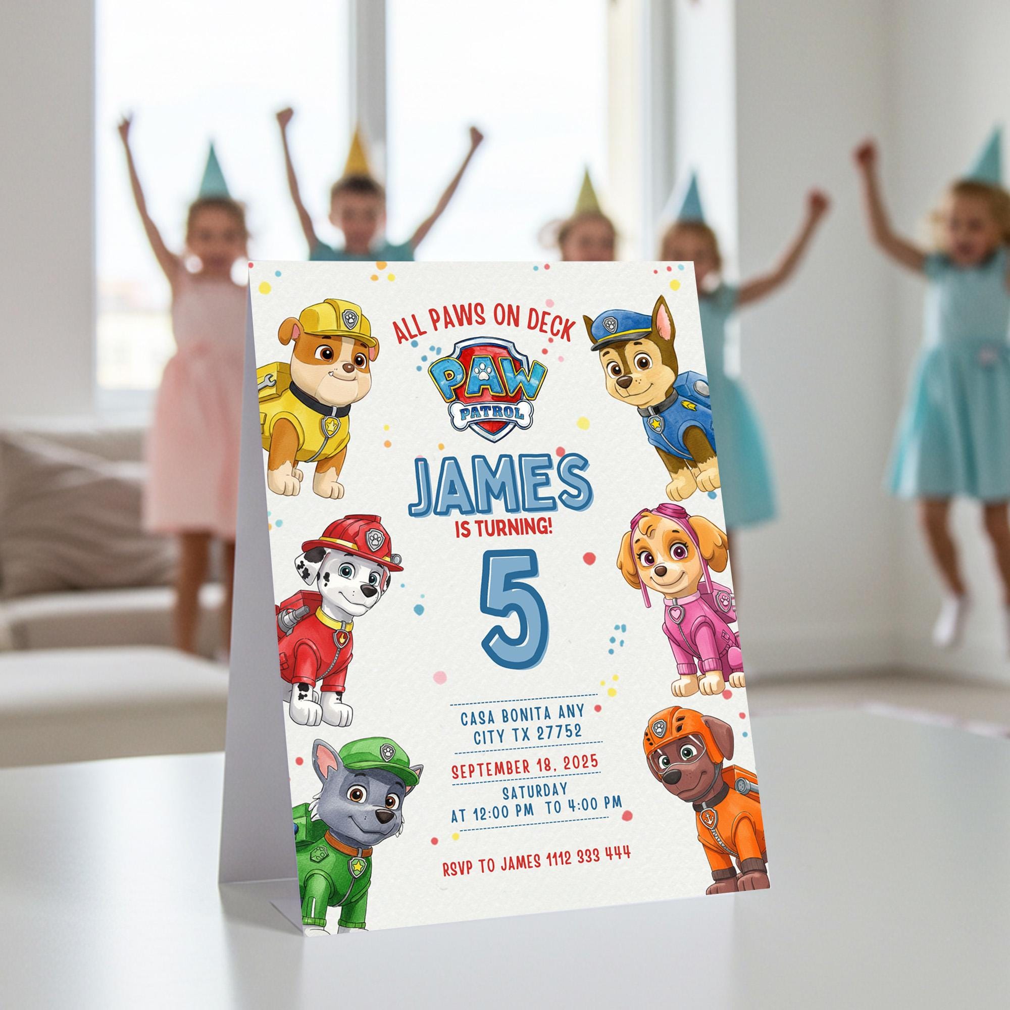 Editable Puppy Birthday Invitation Template, Printable Birthday Party ...