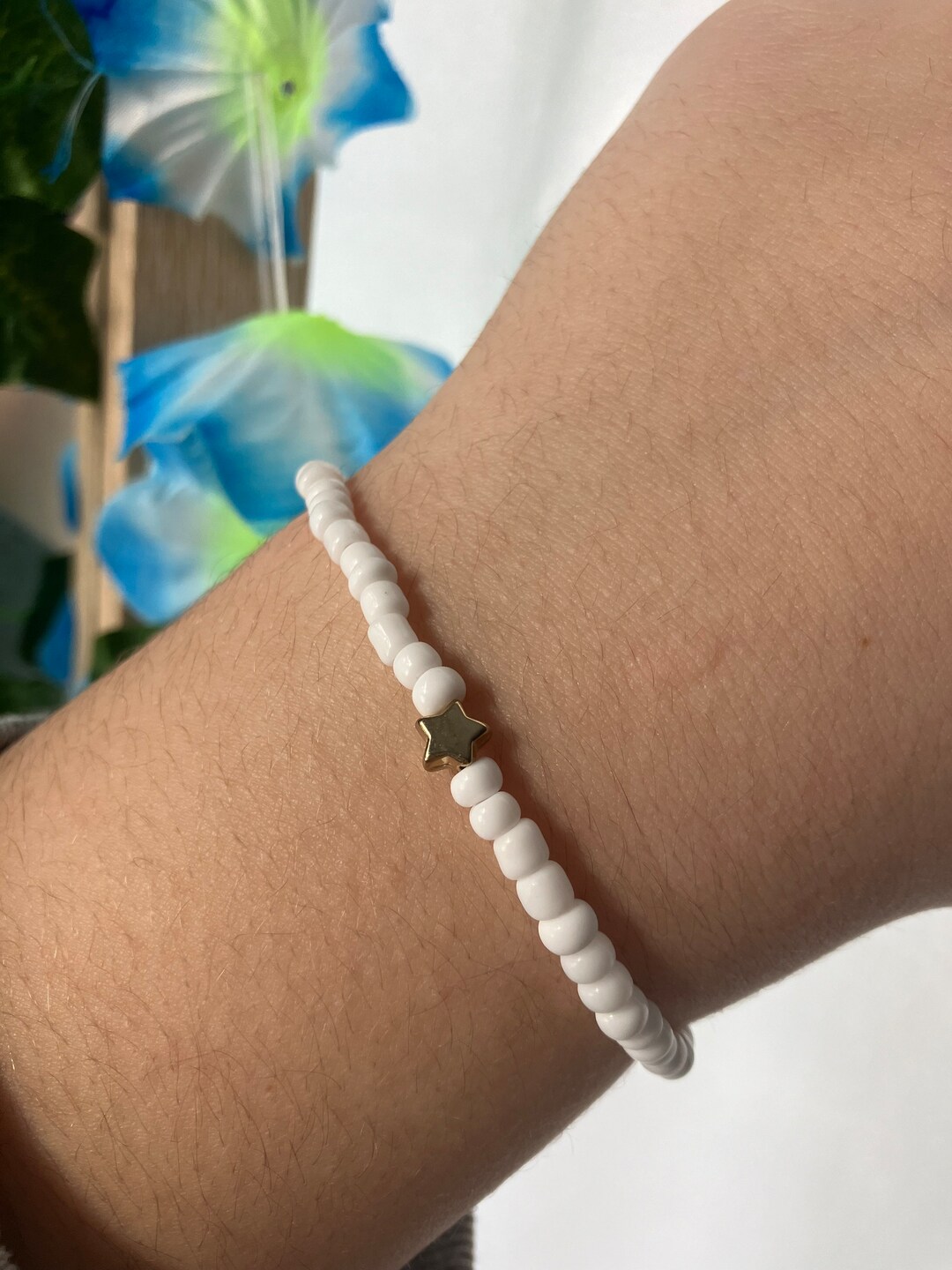 beaded tie bracelet