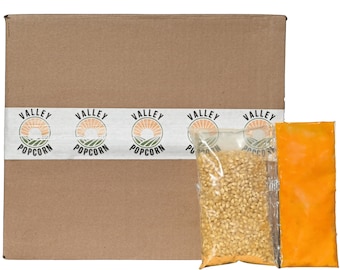 Valley Popcorn Kits-  White Seed, Red Coconut Oil, Butter Salt 24Ct/16oz. All-in-one Popcorn Kits. For use in a 12/14 ounce kettle. PP9965