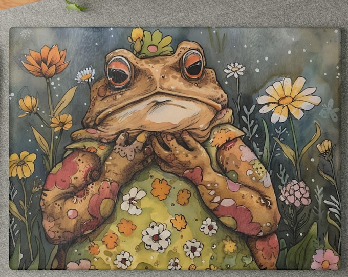 Whimsical Frog Cutting Board