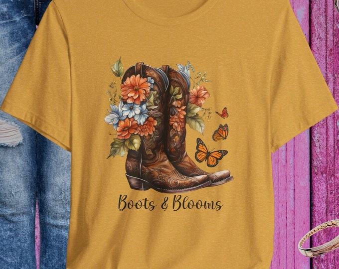 Floral Cowgirl Boots T-Shirt
