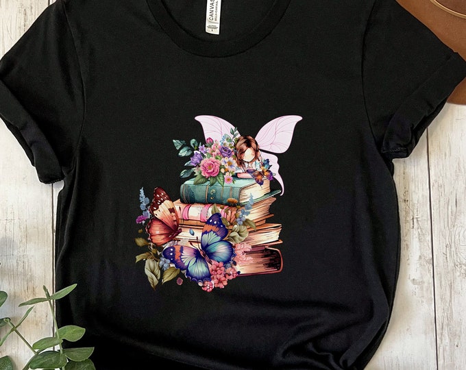 Floral Book Fairy T-shirt
