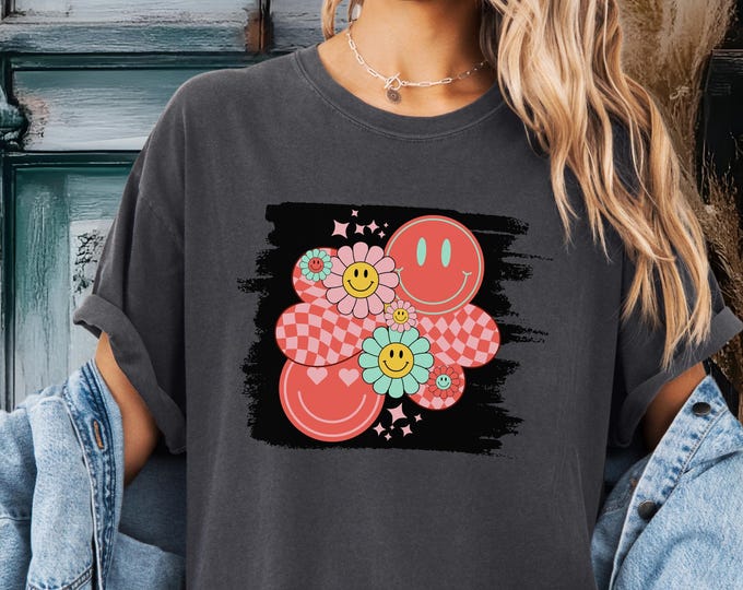 Smiley Flower Power T-shirt