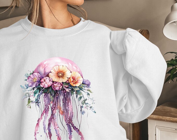 Floral Jellyfish Sweatshirt