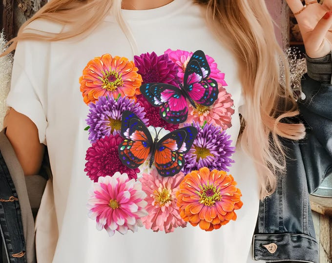 Floral Butterfly T-Shirt