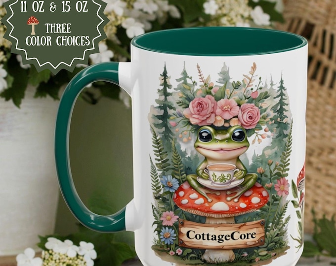 Cottagecore Frog Mug