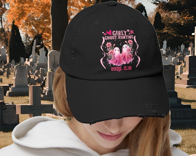 Girly Ghost Hunting Distressed Hat