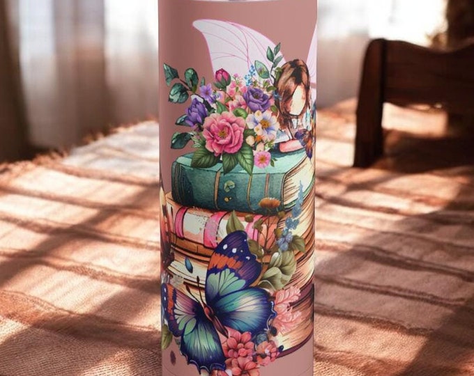Floral Book Fairy 20 oz Tumbler