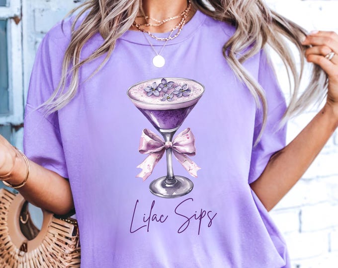 Lilac Sips T-shirt