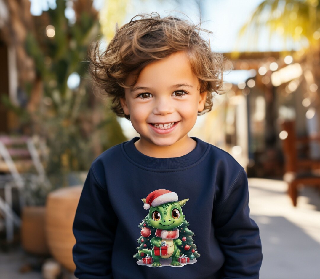 Xmas Dragon Sweatshirt Dragon Christmas Sweater Dragon Etsy