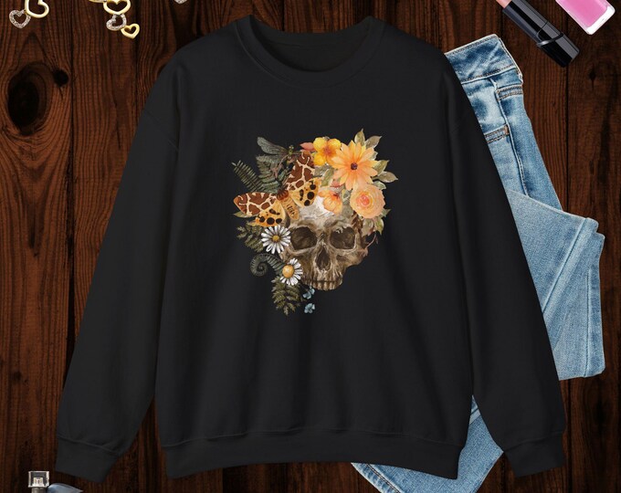 Floral Skull Sweatshirt