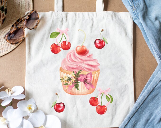 Coquette Cupcake Tote Bag