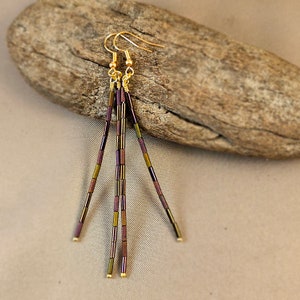 Purple-Green Double Dangles