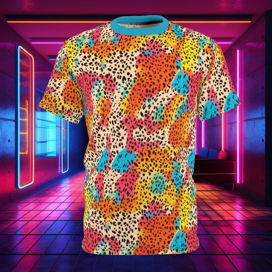 Leopard Rave Top Trippy Leopard Mens T-shirt (rave Shirt, Rave T-shirt, Mens Rave ...