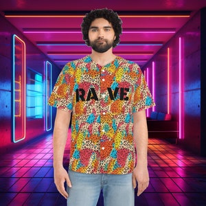 RAVE Trippy Leopard Jersey (Festival Jersey | Festival Clothing | Festival Gear | DJ Merch | Festival Merch | EDM Gear | Festival Jersey)