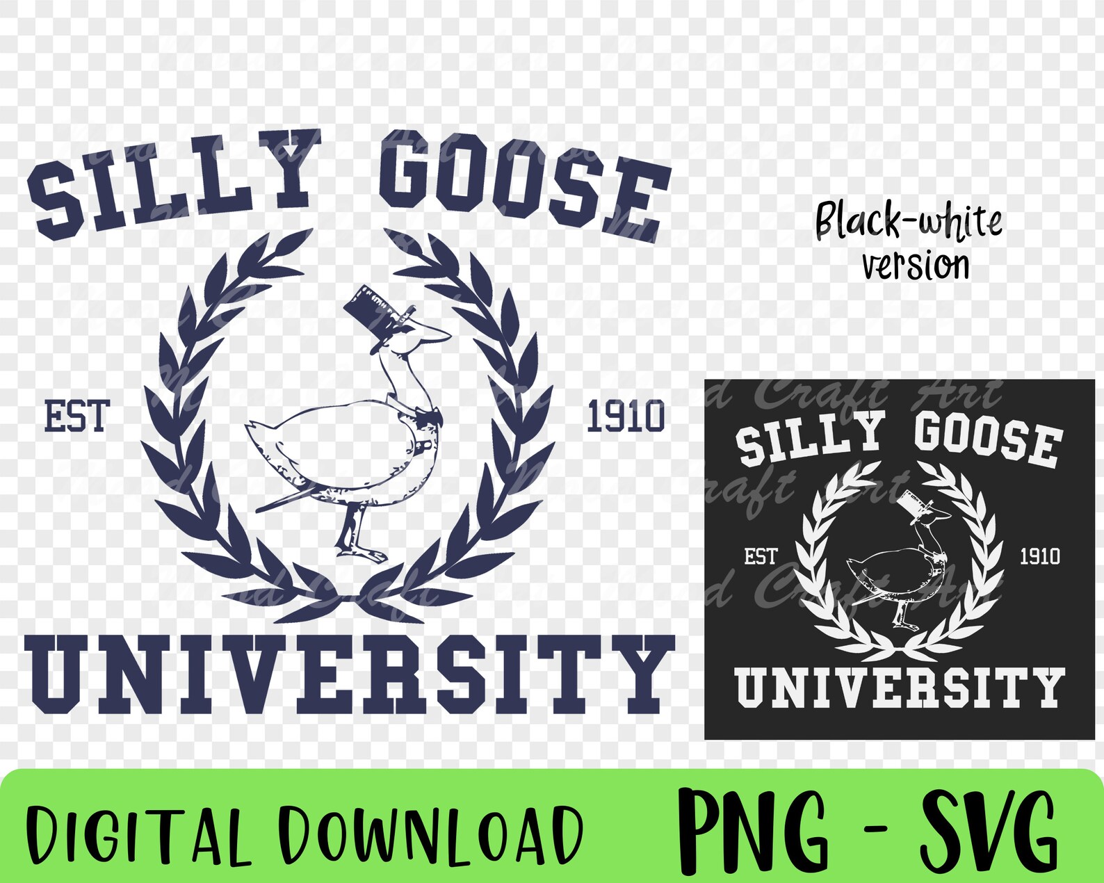 Silly Goose University Png Svg, Silly Goose Png Svg, Silly Goose