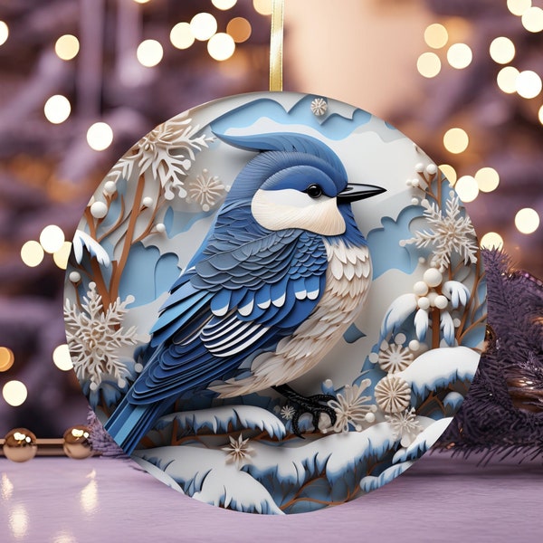 Christmas Ornament/ Bluebird/ Bird/ Great Gift