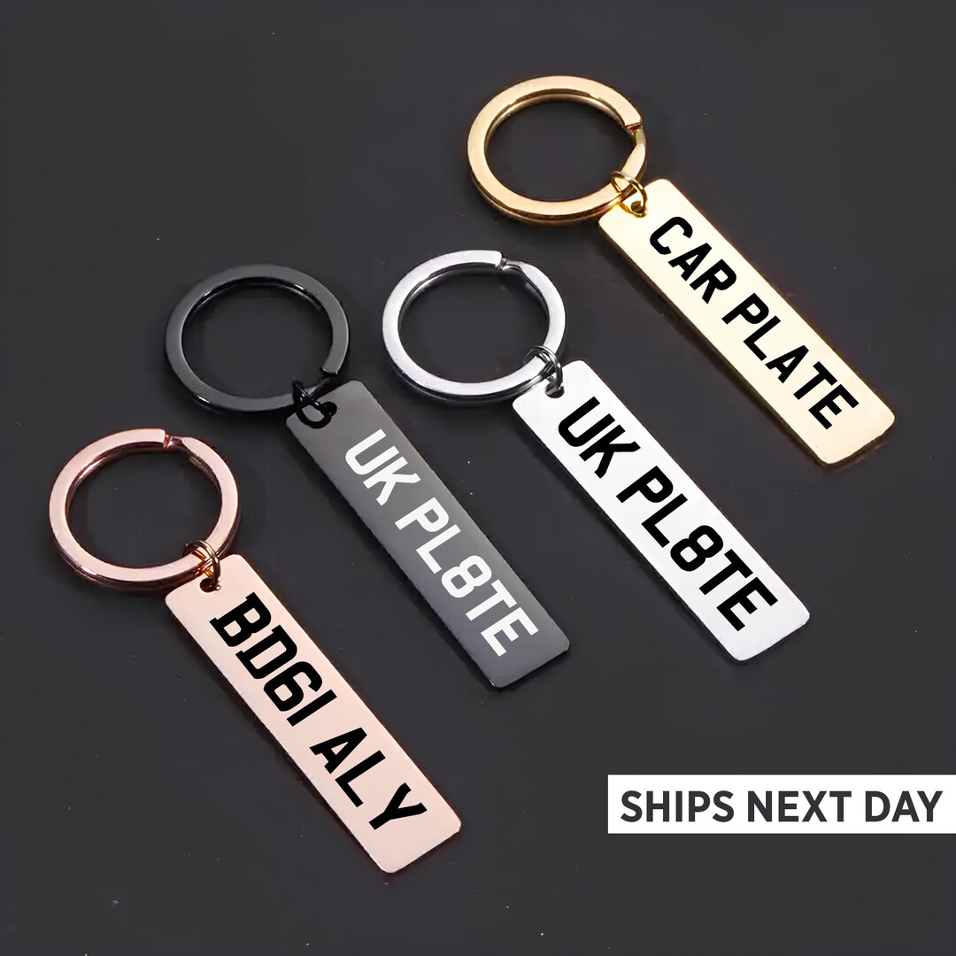 Number Plate Keychain, Number Plate Keyring, Personalised Number Plate