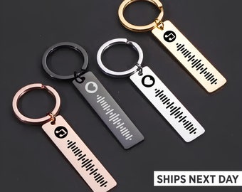 Personalized keychain spotify, spotify song keychain, song keychain spotify, song spotify keychain, custom-song-keychain-personalized