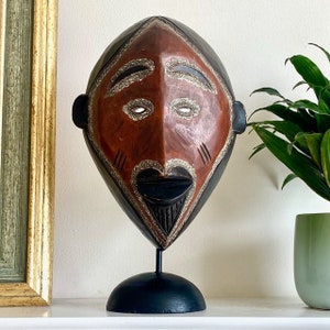 Vintage Mbaka Tribal Ethnic Mask N/W Congo Central Africa Home Decor Unique Gift Tribal Art Ethnic Mask African Mask