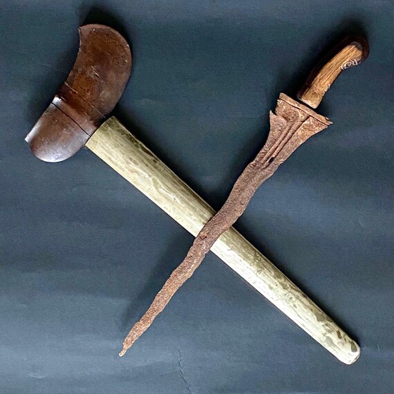 ヴィンテージ ジャワ儀式用クリス（剣2本）ジャワ インドネシア ホーム