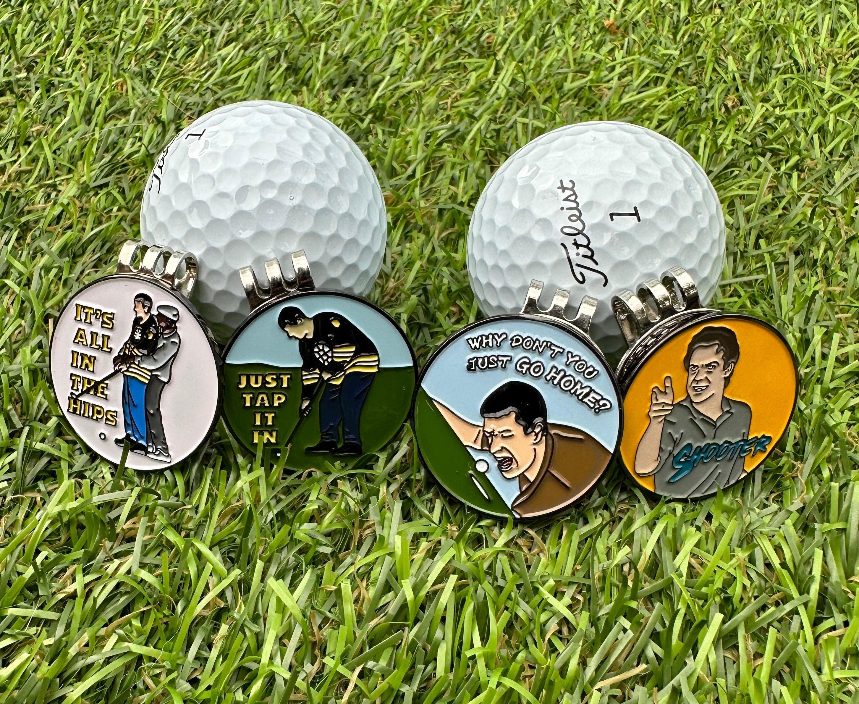 Golf Ball Marker happy Gilmore With Hat Clip Etsy UK