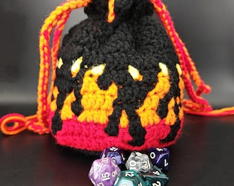 Custom Mosaic Crochet Dice Bags