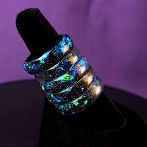 Niftelin Moonlight Rings - Opalescent Resin Rings