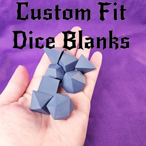 Blank Dice Masters Inserts Inclusions Sharp Edged Up to 9 pcs for Handcrafted Dice