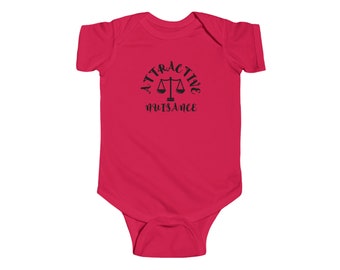 Attractive Nuisance Lawyer Onesie, Personalized/ Customizable Lawyer Bodysuit, Baby Lawyer Outfit, Baby Shower, Lawyer Mom,  Lawyer Apparel