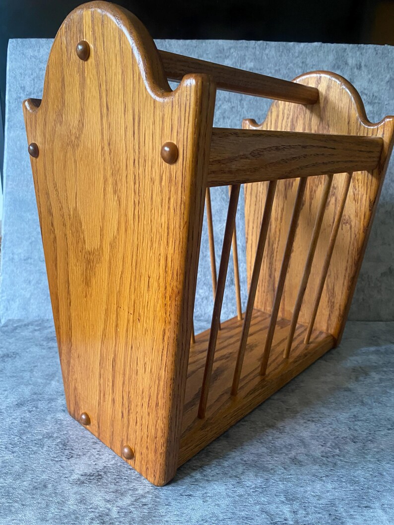 Vintage Wooden Magazine Rack – Sturdy & Classic Design - Etsy