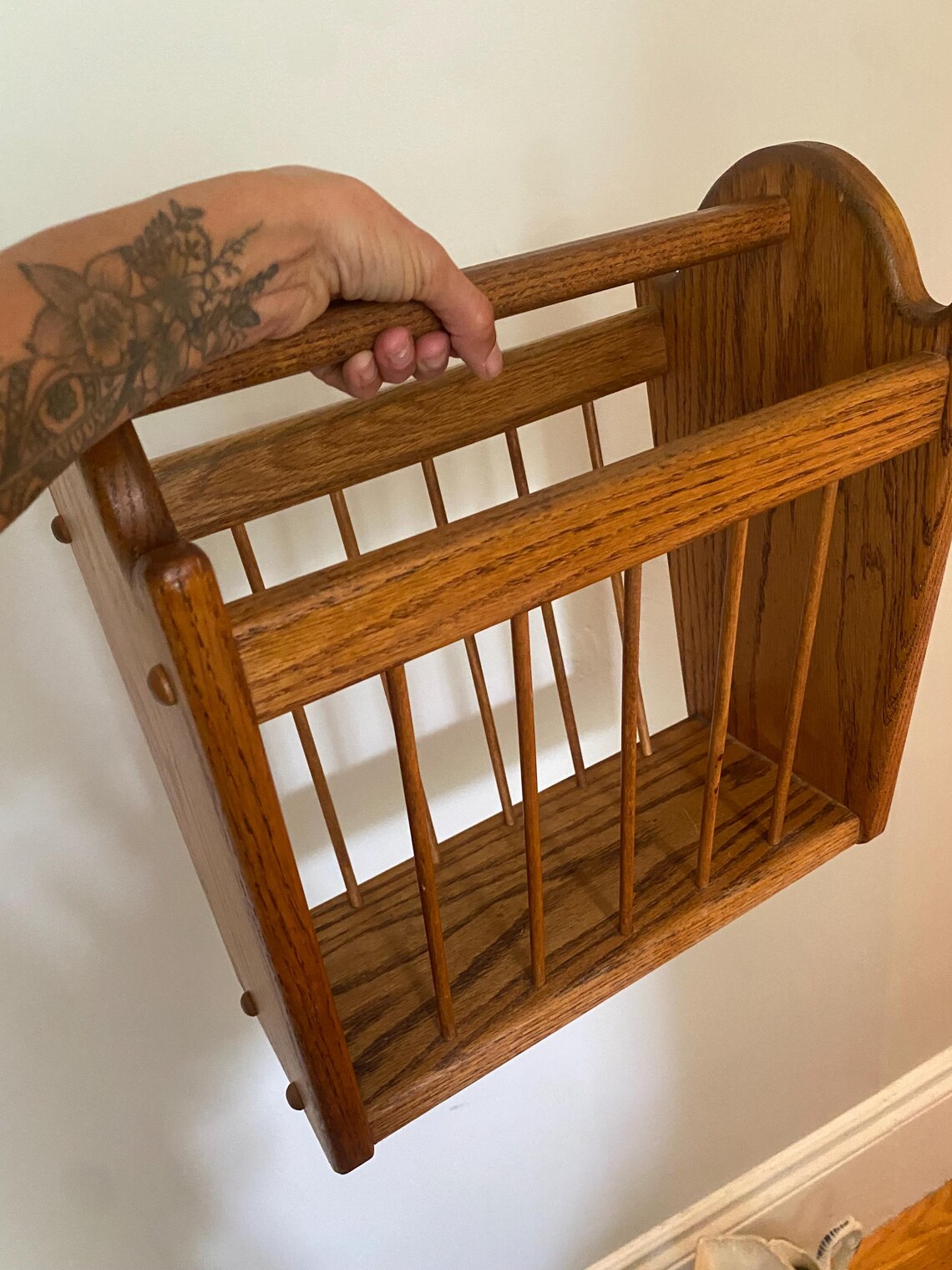 Vintage Wooden Magazine Rack – Sturdy & Classic Design - Etsy
