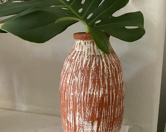 Vintage Rustic Clay Vase